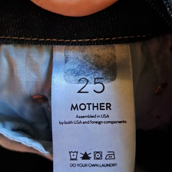 Mother Jeans The Looker Ankle Step Fray Blue Dark Wash Stretchy School City 25 - Picture 6 of 10